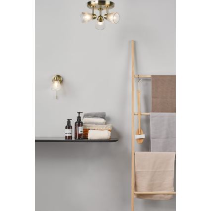 Där Lighting CED0775 - Kúpeľňové nástenné svietidlo CEDRIC 1xG9/25W/230V IP44 mosadz