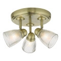 Där Lighting CED7675 - Kúpeľňové bodové svietidlo CEDRIC 3xG9/25W/230V IP44 mosadz