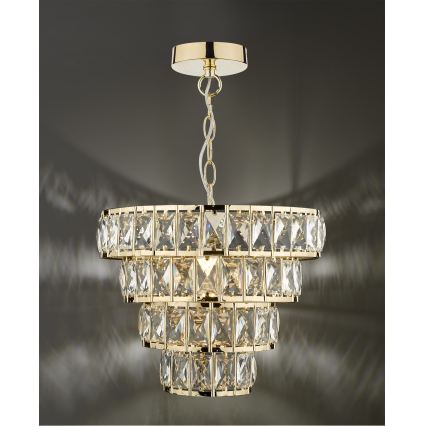 Där Lighting CER0135 - Luster na reťazi CERYS 1xE27/60W/230V zlatý