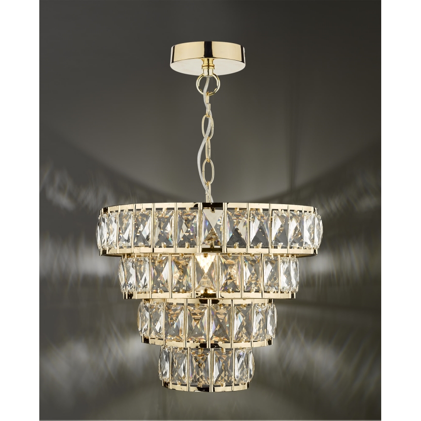 Där Lighting CER0135 - Luster na reťazi CERYS 1xE27/60W/230V zlatý