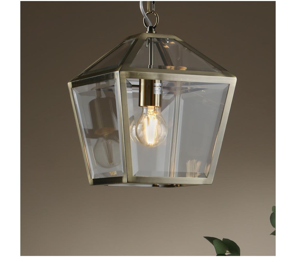 Där Lighting Där Lighting CHU0175 - Luster na reťazi CHURCHILL 1xE27/60W/230V mosadz CHU0175