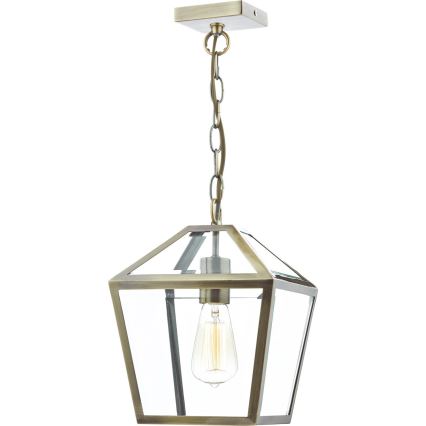 Där Lighting CHU0175 - Luster na reťazi CHURCHILL 1xE27/60W/230V mosadz