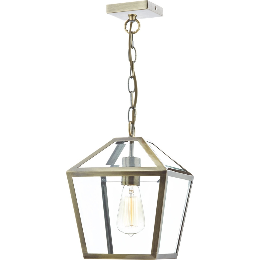 Där Lighting CHU0175 - Luster na reťazi CHURCHILL 1xE27/60W/230V mosadz