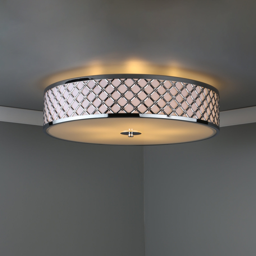 Där Lighting CIV5050 - Stropné svietidlo CIVIC 5xE14/60W/230V priemer 50 cm lesklý chróm