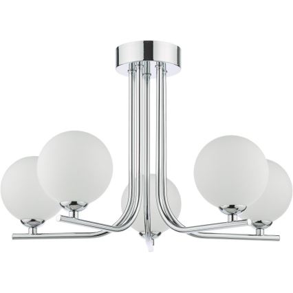 Där Lighting CRA5450-02 - Luster na tyči CRADLE 5xG9/25W/230V lesklý chróm