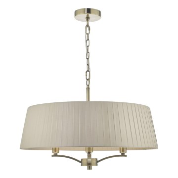 Där Lighting CRI0429 - Luster na reťazi CRISTIN 4xE14/40W/230V mosadz/taupe