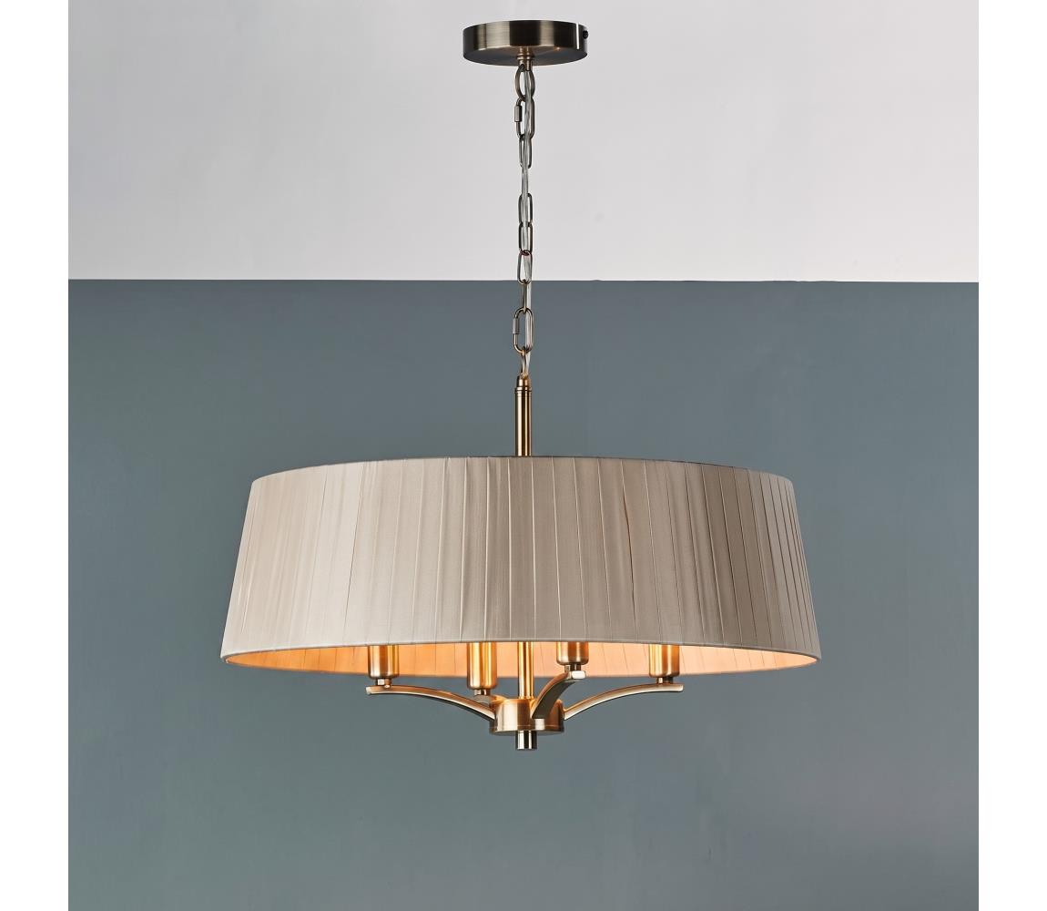 Där Lighting Där Lighting CRI0429 - Luster na reťazi CRISTIN 4xE14/40W/230V mosadz/taupe CRI0429