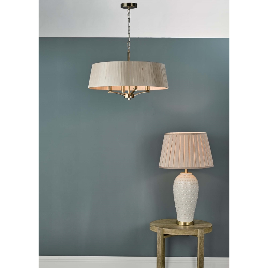 Där Lighting CRI0429 - Luster na reťazi CRISTIN 4xE14/40W/230V mosadz/taupe