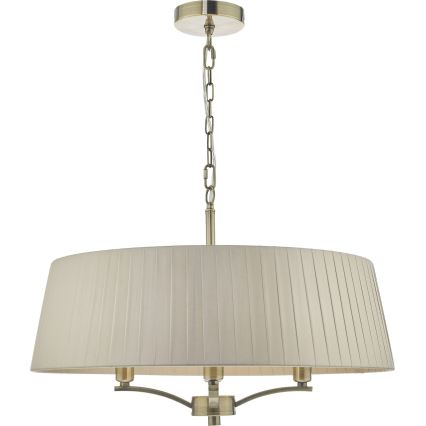 Där Lighting CRI0429 - Luster na reťazi CRISTIN 4xE14/40W/230V mosadz/taupe