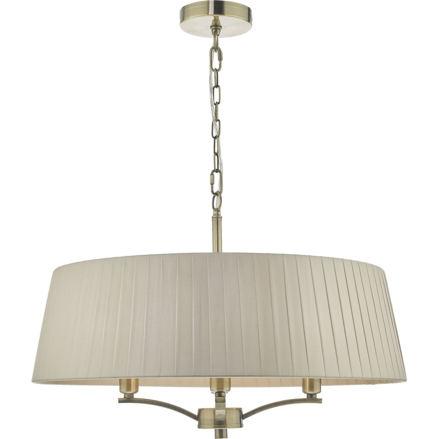 Där Lighting CRI0429 - Luster na reťazi CRISTIN 4xE14/40W/230V mosadz/taupe