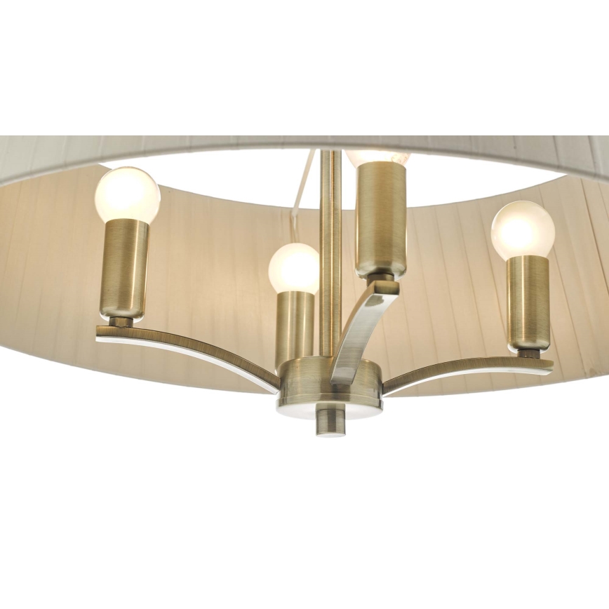 Där Lighting CRI0429 - Luster na reťazi CRISTIN 4xE14/40W/230V mosadz/taupe