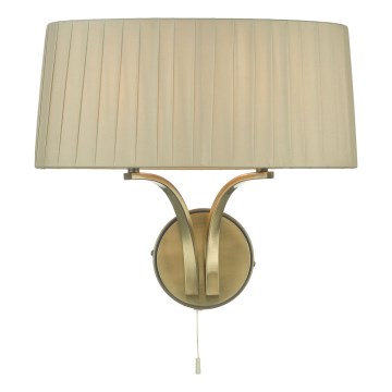 Där Lighting CRI0929 - Nástenné svietidlo CRISTIN 2xE14/40W/230V mosadz/taupe
