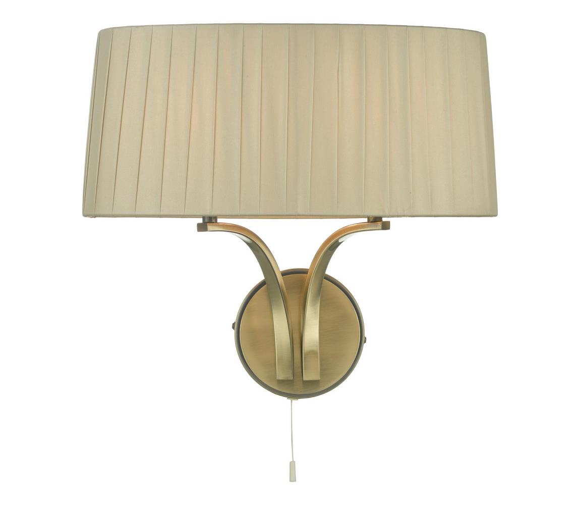 Där Lighting Där Lighting CRI0929 - Nástenné svietidlo CRISTIN 2xE14/40W/230V mosadz/taupe CRI0929