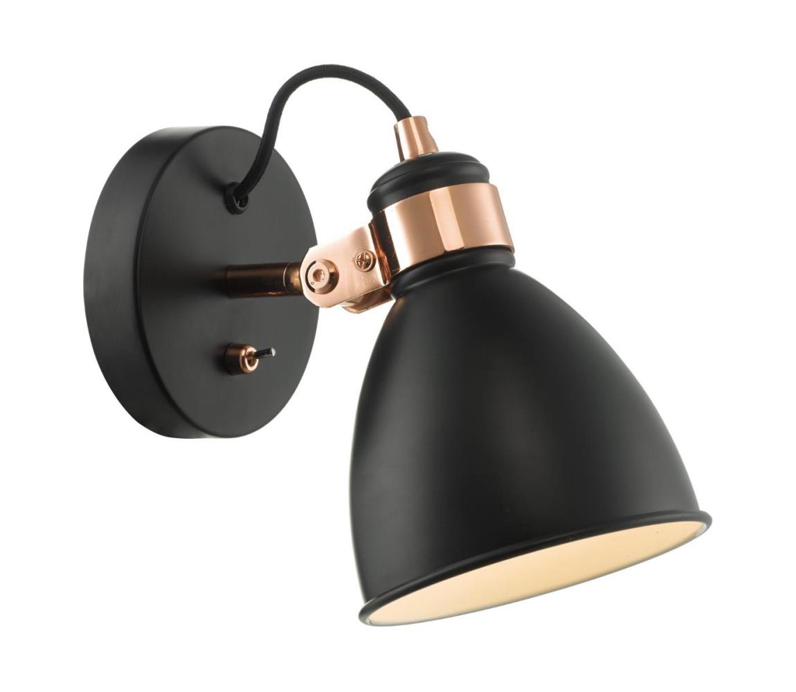 Där Lighting Där Lighting FRE0722 - Nástenné bodové svietidlo FREDERICK 1xE14/40W/230V čierne FRE0722