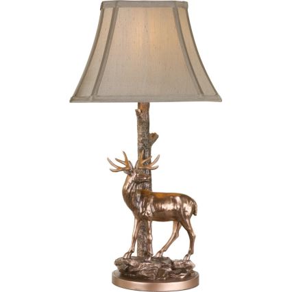 Där Lighting GUL5545-X - Stolná lampa GULLIVER 1xE27/60W/230V béžová/bronzová