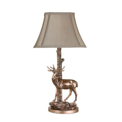 Där Lighting GUL5545-X - Stolná lampa GULLIVER 1xE27/60W/230V béžová/bronzová