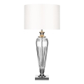 Där Lighting HIN4208 - Stolná lampa HINTON 1xE27/60W/230V biela/lesklý chróm