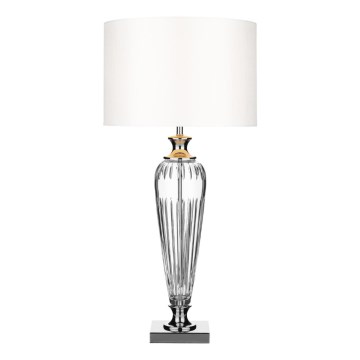 Där Lighting HIN4208 - Stolná lampa HINTON 1xE27/60W/230V biela/lesklý chróm
