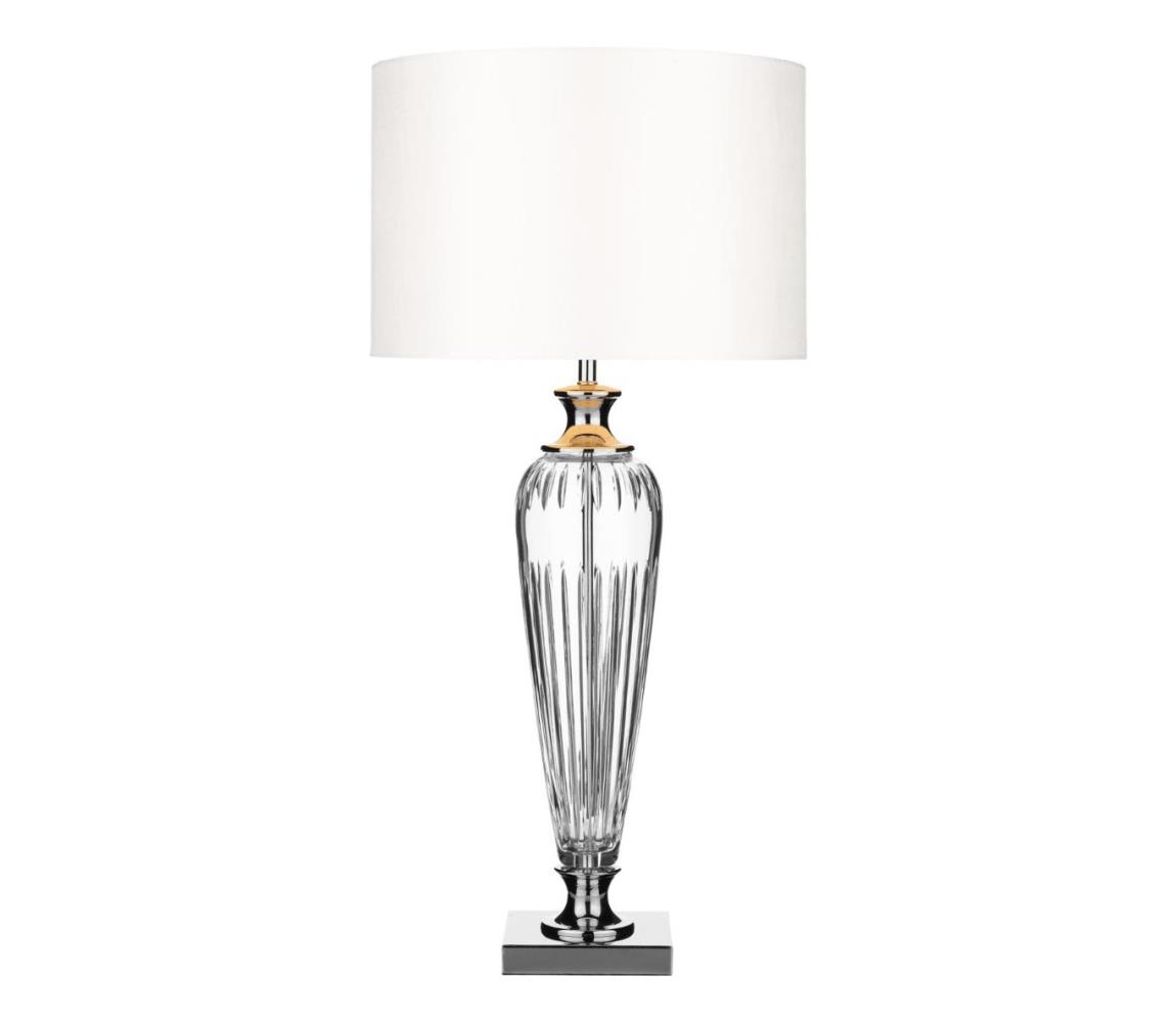 Där Lighting Där Lighting HIN4208 - Stolná lampa HINTON 1xE27/60W/230V biela/lesklý chróm HIN4208