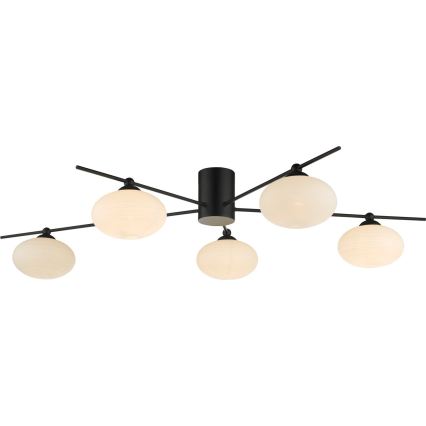 Där Lighting JAS5422 - Prisadené stropné svietidlo JASPER 5xG9/25W/230V čierne