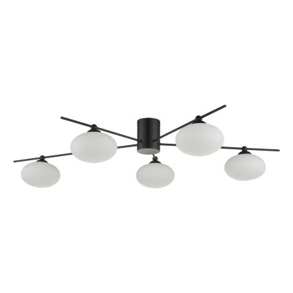 Där Lighting JAS5422 - Prisadené stropné svietidlo JASPER 5xG9/25W/230V čierne