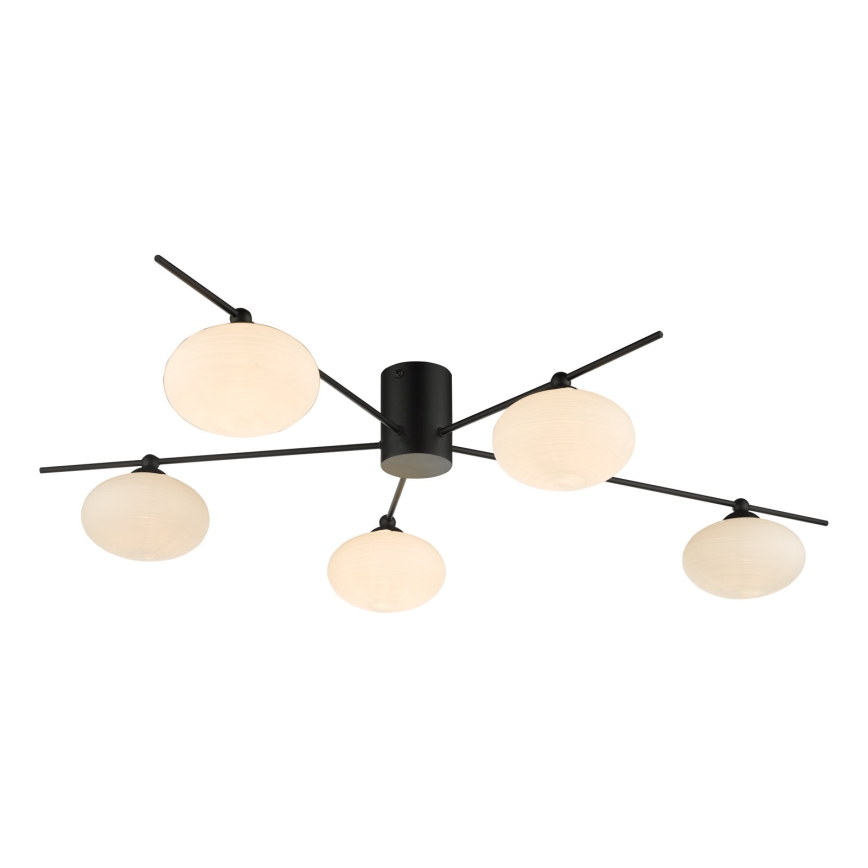 Där Lighting JAS5422 - Prisadené stropné svietidlo JASPER 5xG9/25W/230V čierne