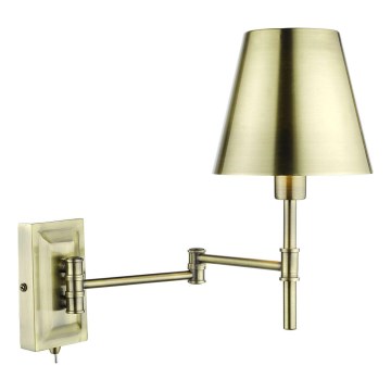 Där Lighting KEN0775 - Flexibilná nástenná lampa KENSINGTON 1xE14/25W/230V mosadz