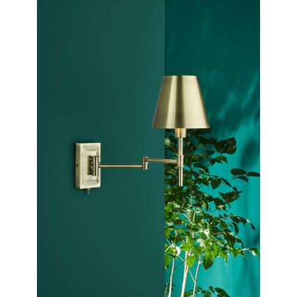 Där Lighting KEN0775 - Flexibilná nástenná lampa KENSINGTON 1xE14/25W/230V mosadz
