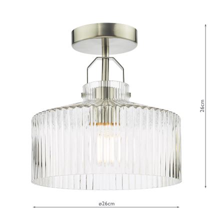 Där Lighting LEN4846 - Prisadený luster LENKA 1xE27/60W/230V matný chróm