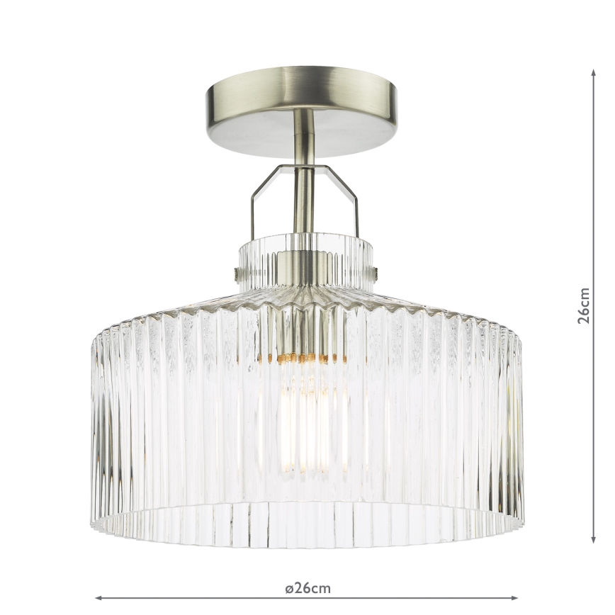 Där Lighting LEN4846 - Prisadený luster LENKA 1xE27/60W/230V matný chróm