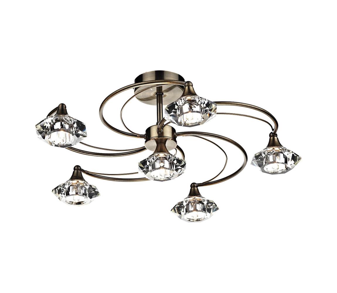 Där Lighting Där Lighting LUT0675 - Prisadený luster LUTHER 6xG9/40W/230V mosadz LUT0675