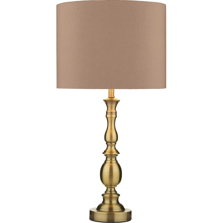 Där Lighting MAD4275 - Stolná lampa MADRID 1xE27/60W/230V hnedá/mosadz
