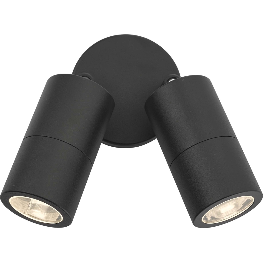 Där Lighting ORT0922 - LED vonkajšie nástenné bodové svietidlo ORTEGA 2xGU10/5W/230V IP65 čierna