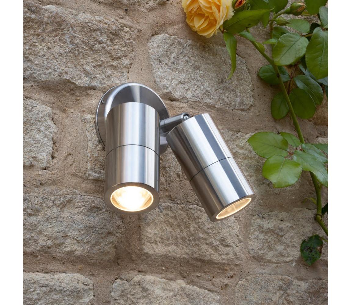 Där Lighting Där Lighting ORT0968 - LED vonkajšie nástenné bodové svietidlo ORTEGA 2xGU10/5W/230V IP65 chróm ORT0968