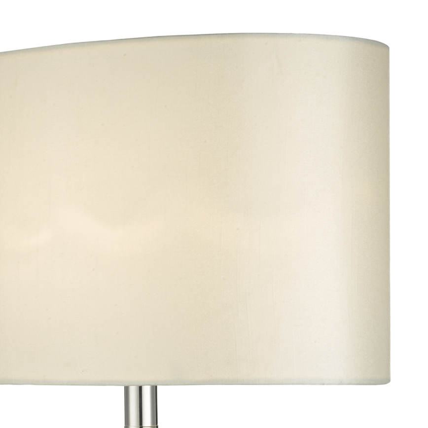 Där Lighting SYR4235 - Stolná lampa SYRACUSE 1xE27/60W/230V lesklý chróm/krémová