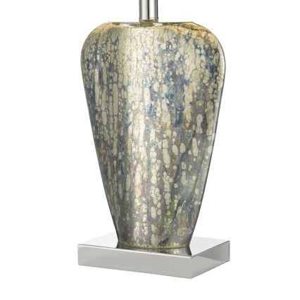 Där Lighting SYR4235 - Stolná lampa SYRACUSE 1xE27/60W/230V lesklý chróm/krémová