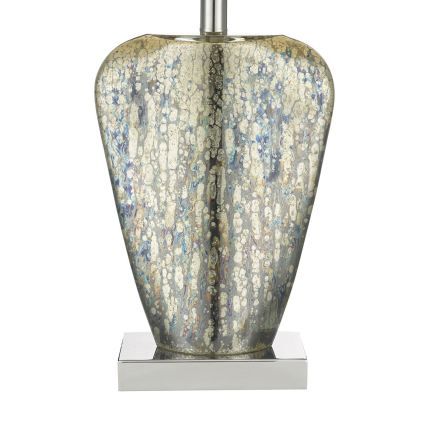 Där Lighting SYR4235 - Stolná lampa SYRACUSE 1xE27/60W/230V lesklý chróm/krémová