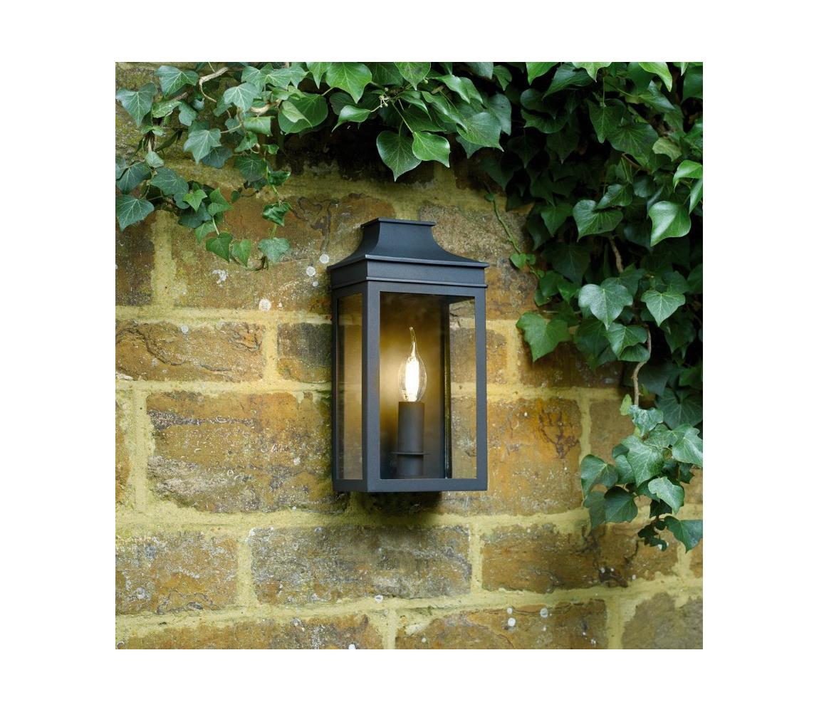 Där Lighting Där Lighting VAP5222 - Vonkajšie nástenné svietidlo VAPOUR 1xE14/60W/230V IP44 čierna VAP5222
