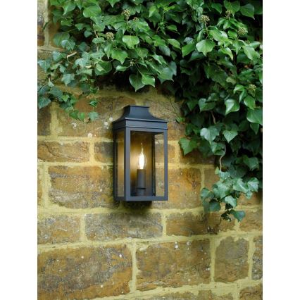 Där Lighting VAP5222 - Vonkajšie nástenné svietidlo VAPOUR 1xE14/60W/230V IP44 čierna
