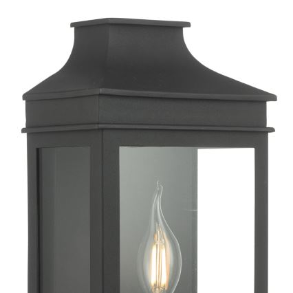 Där Lighting VAP5222 - Vonkajšie nástenné svietidlo VAPOUR 1xE14/60W/230V IP44 čierna