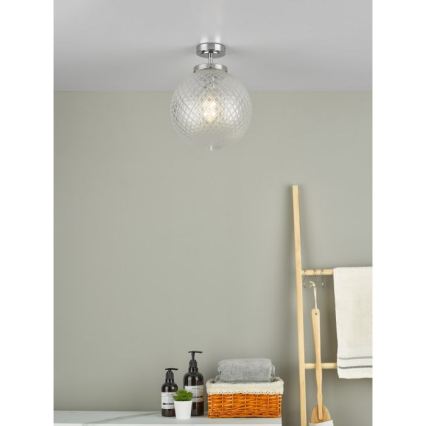 Där Lighting WAY0150 - Kúpeľňové stropné svietidlo WAYNE 1xE27/40W/230V IP44 pr. 25 cm lesklý chróm