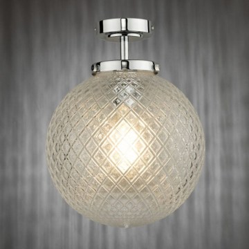 Där Lighting WAY0150 - Kúpeľňové stropné svietidlo WAYNE 1xE27/40W/230V IP44 pr. 25 cm lesklý chróm