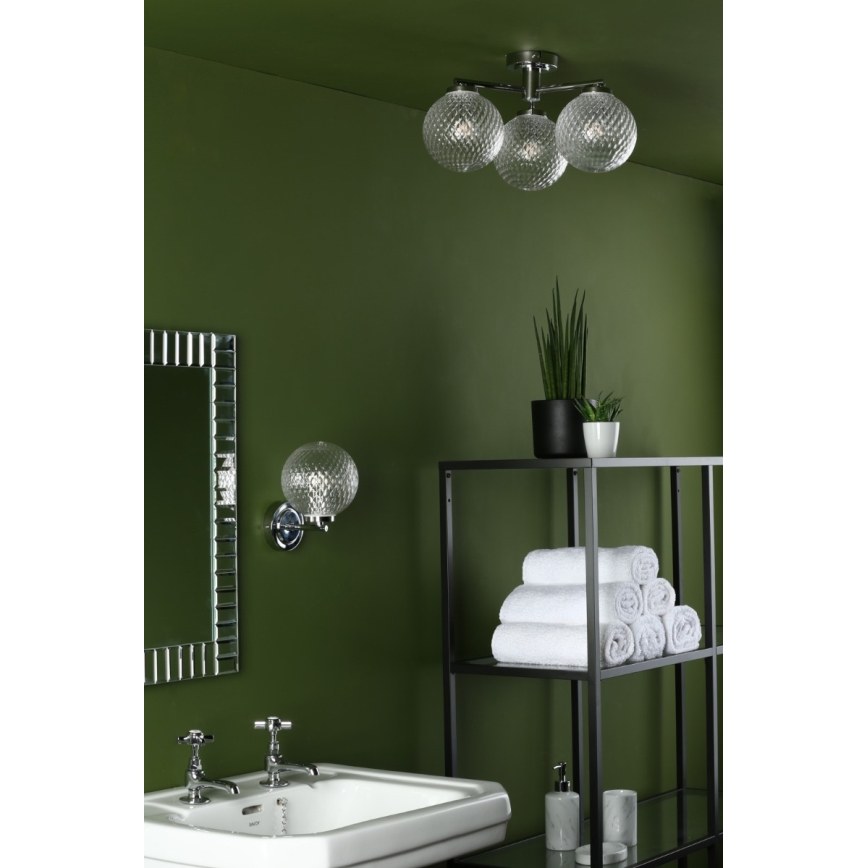 Där Lighting WAY0750 - Kúpeľňové nástenné svietidlo WAYNE 1xG9/3W/230V IP44 lesklý chróm