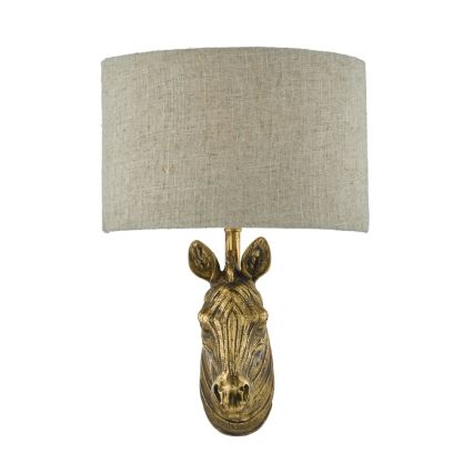 Där Lighting ABB0735 - Nástenná lampa ABBY 1xE14/40W/230V ľan/zlatá