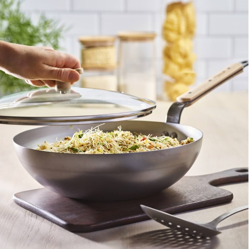 De Buyer 5717.28 - Panvica Wok MINERAL B BOIS 28 cm