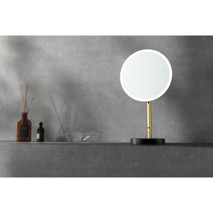 Deante ADI_Z812 - LED Kúpeľňové nabíjacie kozmetické zrkadlo SILIA LED/5V 5000 mAh 2700-6500K IP44