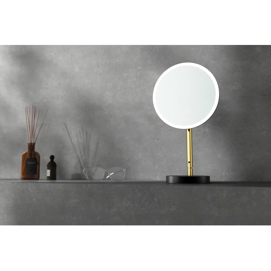 Deante ADI_Z812 - LED Kúpeľňové nabíjacie kozmetické zrkadlo SILIA LED/5V 5000 mAh 2700-6500K IP44