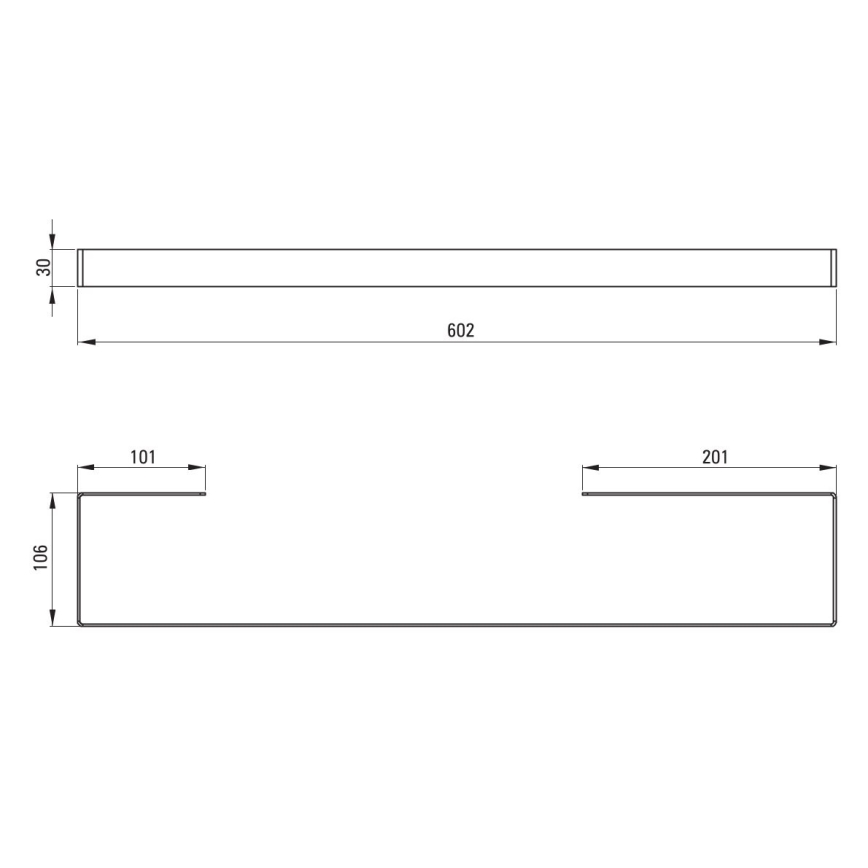 Deante ADM_A621 - Nástenný vešiak na uteráky MOKKO 60 cm biela
