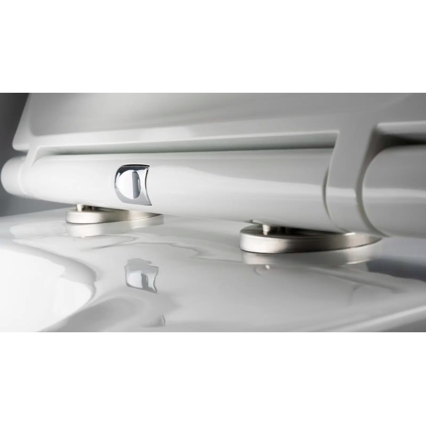 Deante CGRD6ZPW - Závesné WC s dosedacím prstencom SoftClose ROUND keramika/biela