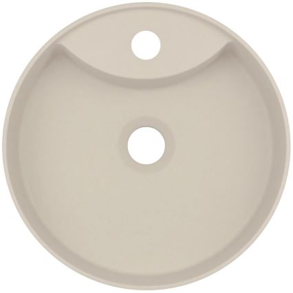 Deante CQS_5U4B - Umývadlo na dosku s otvorom pre batériu SILIA pr. 36 cm granit/béžová